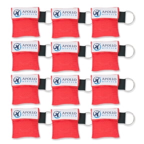 CPR Mask for Pocket or Key chain, CPR Emergency Face Shield with One-way Valve Breathing Barrier for First Aid or AED Training - Apollo MedTech (12)