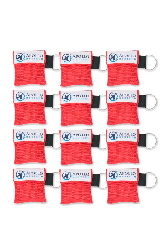 CPR Mask for Pocket or Key chain, CPR Emergency Face Shield with One-way Valve Breathing Barrier for First Aid or AED Training - Apollo MedTech (12)