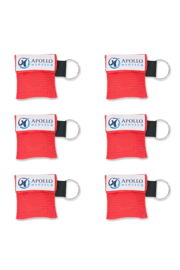 CPR Mask for Pocket or Key chain, CPR Emergency Face Shield with One-way Valve Breathing Barrier for First Aid or AED Training - Apollo MedTech (6)