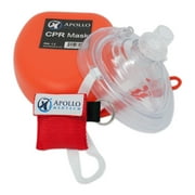 CPR Mask with Bonus keychain CPR Mask - First Aid Face Shield with One-Way Breath Valve - Apollo MedTech Brand