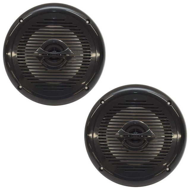 CPS Boat Coaxial Speakers CPS650CXB | 2-Way 80W 6.5 Inch Black (Pair)