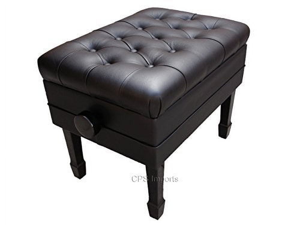 CPS Genuine Leather Adjustable Artist Concert Piano Bench in Ebony ...