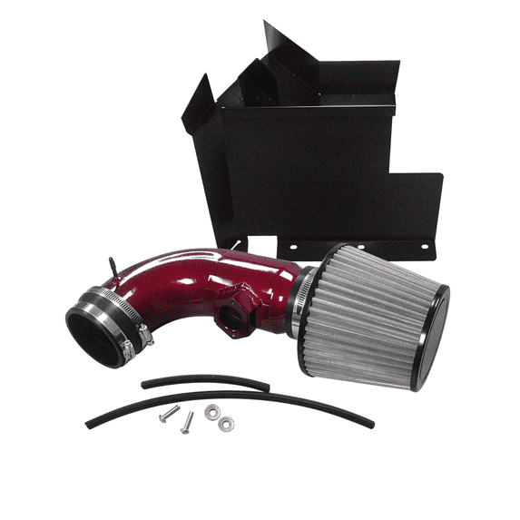 CPT Cold Air Intake System Washable Filter Automotive Specialty Parts, Stainless Steel, Red