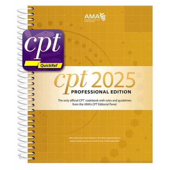 CPT Professional 2025 and CPT Quickref App Bundle, (Spiral-Bound)