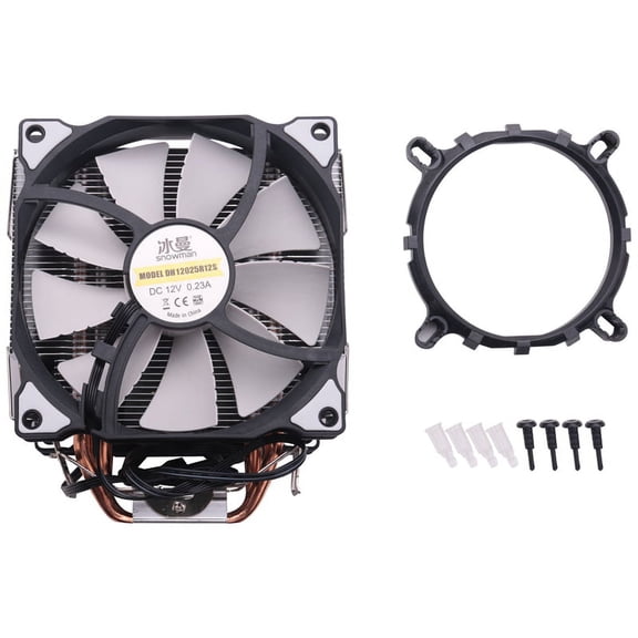 CPU 5 Direct Contact Heatpipes freeze Tower Cooling System CPU Cooling Double Fan with PWM 2 Fans,1 * cooling fan,Photo Color