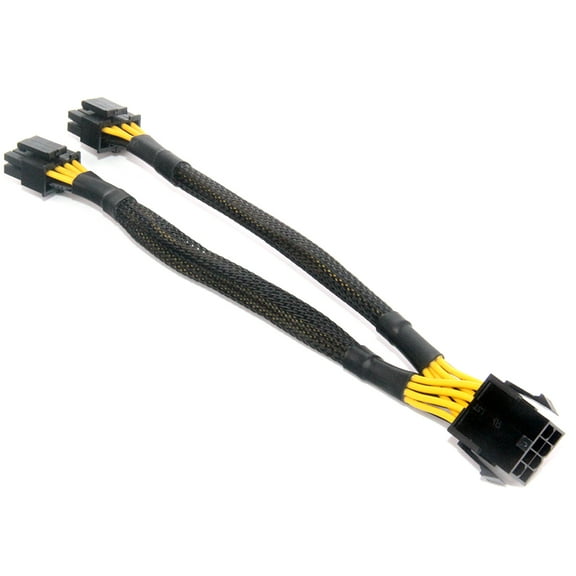 CPU 8 Pin Female to 8Pin (4+4) Male Power Supply Cable Extension Converter Wire Line Sleeved Cable for Motherboards