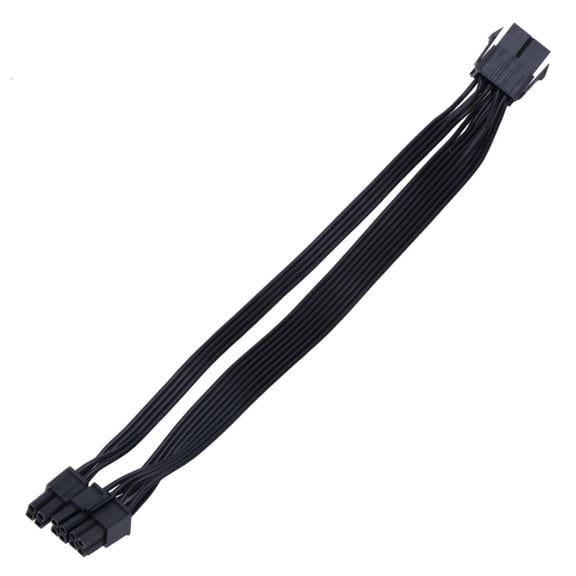 CPU 8Pin Female To 8+4pin Male Power Supply Extension Cable Cord Sleeve Black 24cm/9.5in by LUVNIMB
