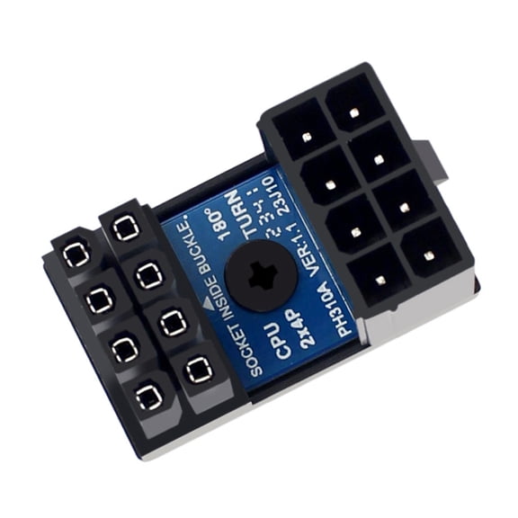 CPU 8Pin Power Connector Adapter 180 Degree Connector for Desktop Graphics Card Mainboard 8Pin Power Steering Connector