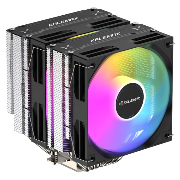 CPU Cooler, Dual-Tower, 66mm Heat Pipes CPU Cooling, Dual 120mm ARGB PWM Fans, 2000RPM Speed, for AMD AM4/AM5/; Intel LGA 115X/1200/1700/1851, PC Cooler, 265W TDP