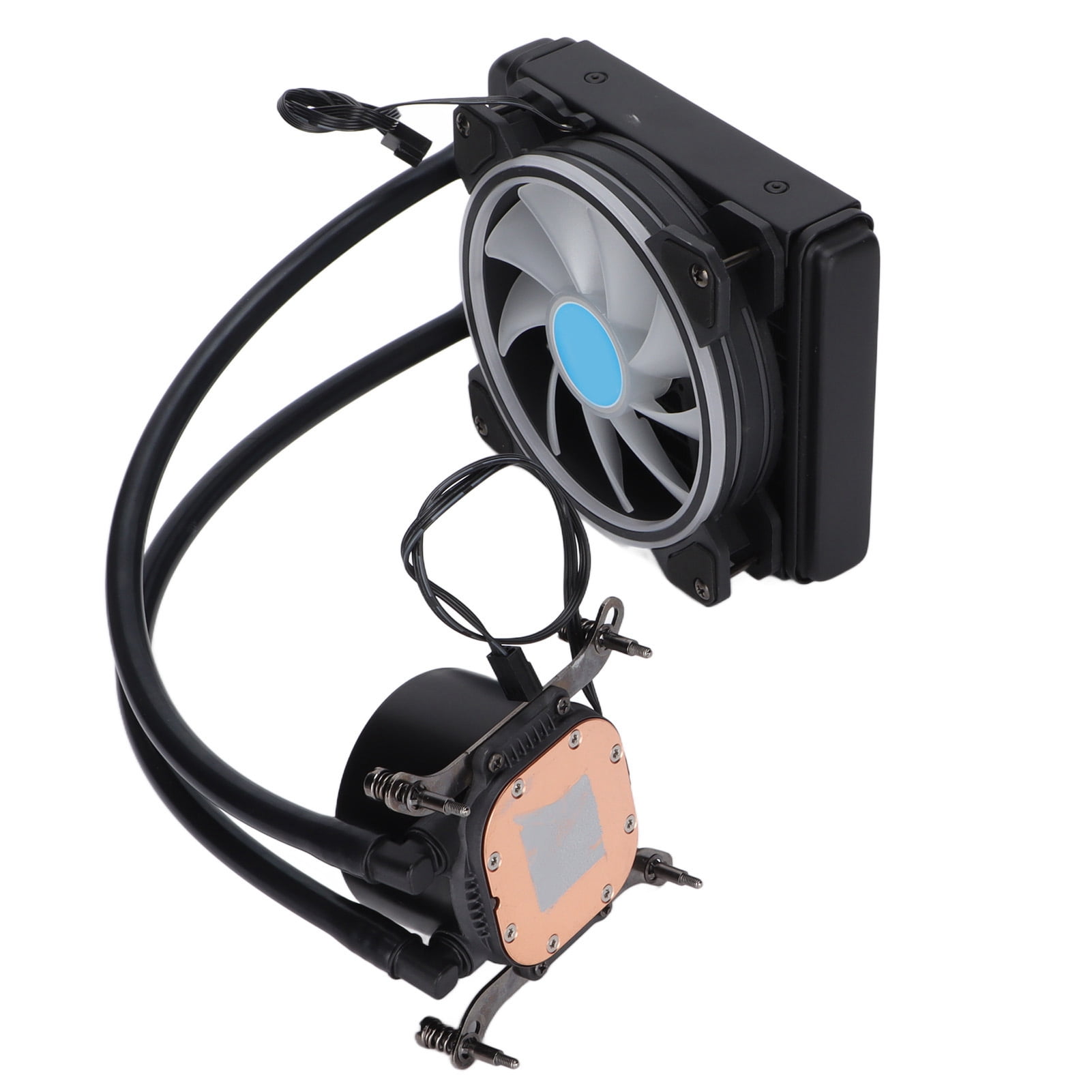 CPU Liquid Cooler, Desktop PC CPU Fan, RGB Dazzling Silent Temperature Control CPU Liquid Cooler