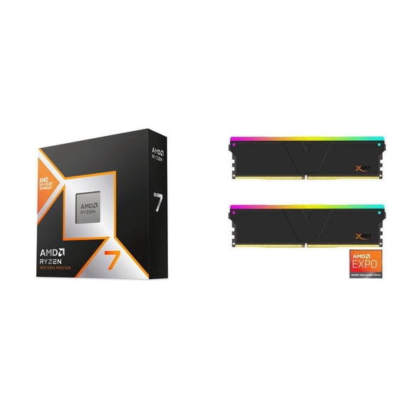 CPU Memory Combo - AMD RYZEN 7 9850X3D with MEM V-COLOR 2 x 16GB DDR5 6400