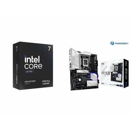 NEWEGG CPU Motherboard Combo- Core Ultra 7 270K Plus Processor 24 cores (8 P-cores + 16 E-cores) up to 5.5 GHz BX80768270K Bundle with Z890 Pro RS LGA 1851 Intel Z890 ATX Motherboard
