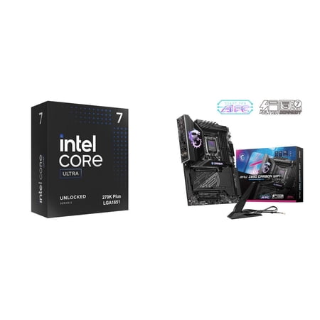 NEWEGG CPU Motherboard Combo -Core Ultra 7 270K Plus Processor 24 cores (8 P-cores + 16 E-cores) up to 5.5 GHz BX80768270K Bundle with MPG Z890 CARBON WIFI Motherboard
