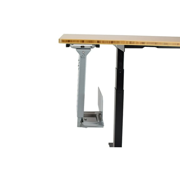 Under Desk CPU Holder  Adjustable Steel Computer Tower Mount with 360 Swivel, Height & Width Adjustable PC Holder for Office or Standing Desk, Gray