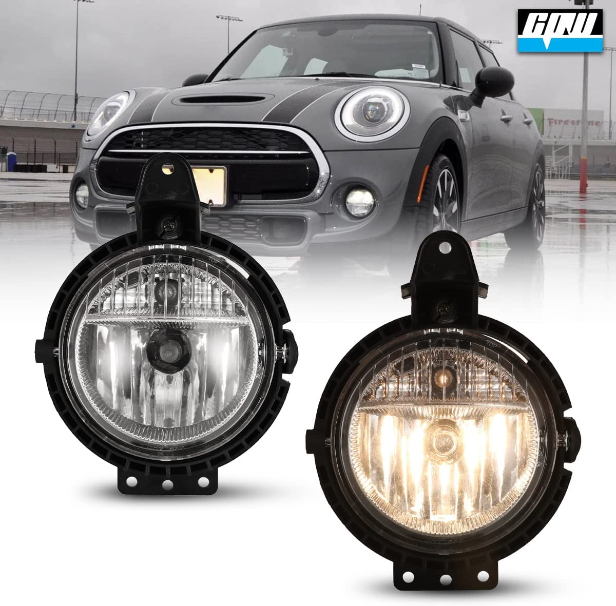 CPW For 2007-2015 Mini Cooper Fog Lights Pair Front Bumper Driving