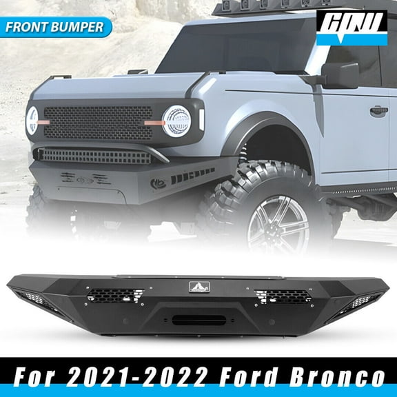 CPW Front Bumper For 2021-2022 Ford Bronco Powder Coated HeavyDuty Steel w/LED Light