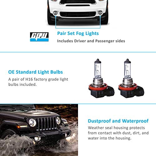 CPW Fog Lights Kit For 2012-2016 Subaru Impreza – Black Housing Clear Lens Halogen Fog Lamps With Wiring & Switch