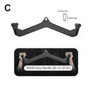 CPWVKI LAT Pull Down Bar Attachments Cable Machine Rowing Middle Outside Handle V-Bar Back Workout Strength Trainer Grip Bicep Tricep Home Gym Fitness