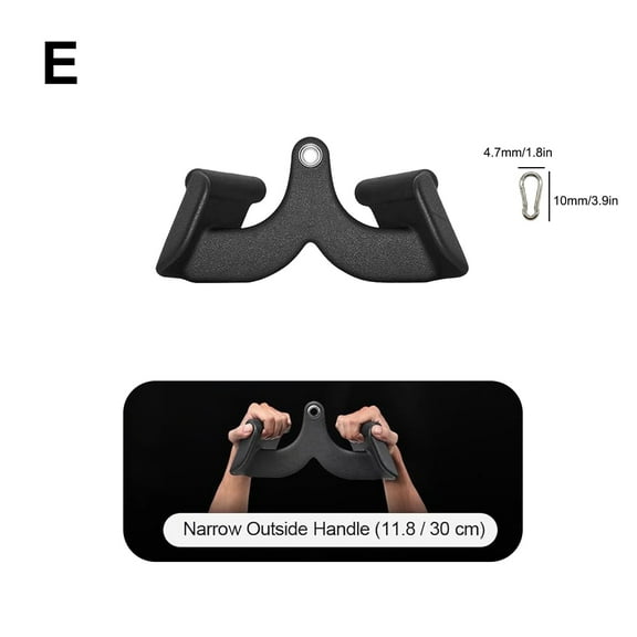 CPWVKI LAT Pull Down Bar Attachments Cable Machine Rowing Narrow Outside Handle V-Bar Back Strength Trainer Grip Bicep Tricep Home Gym Fitness Workout