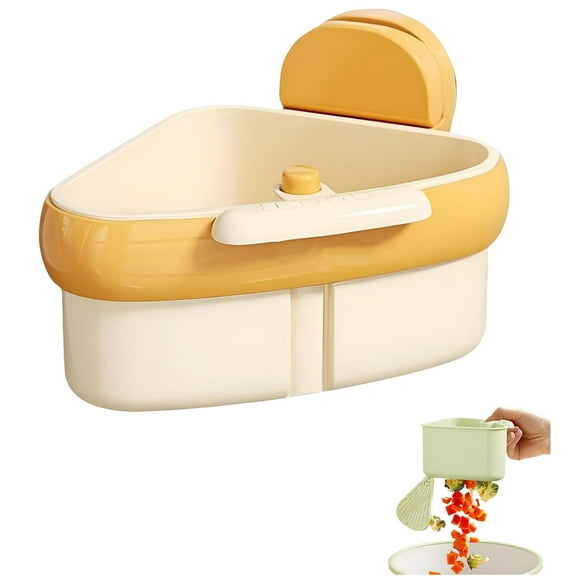 CPWVKI Suction Cup Sink Strainer Corner Rack Sink Storage Rack Holder Corner Hanging Plastic For Kitchen Bathroom Dishware