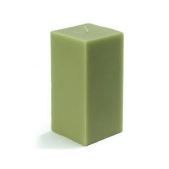 CPZ-144-12 Square Pillar Candle - Sage Green - Bulk