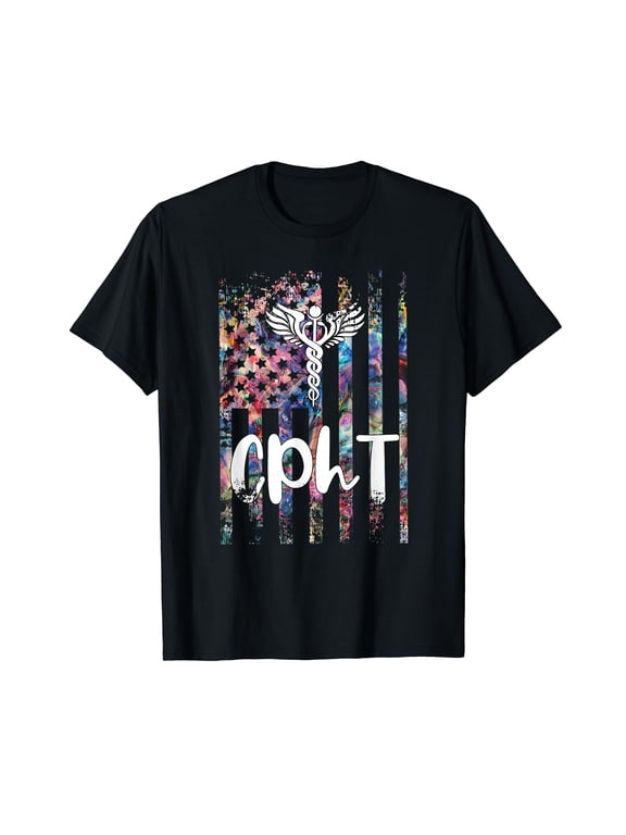 CPhT US Flag Certified Pharmacy Technician Pharma Tech T-Shirt