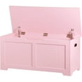 thumbnail image 1 of CQAOE 39" Wooden Storage Chest with Safety Hinge, Toy Organizer and Shoe Bench for Entryway, Bedroom, Living Room, Home Decor, Pink, 1 of 9