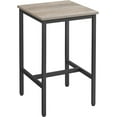 thumbnail image 1 of CQAOE Bar Table, Small Kitchen Dining High Top Pub Cocktail Table for Living Room Party, Sturdy Metal Frame, 23.6 x 23.6 x 36.2 Inches for Narrow Spaces, Easy to Assemble, Greige and Black, 1 of 6