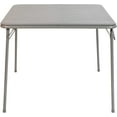 thumbnail image 1 of CQAOE Foldable Card Table with Vinyl Tabletop - Portable Game Table for Indoor and Outdoor Activities - Compact, Sturdy, Easy to Store,Grey, 1 of 9