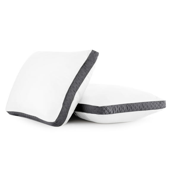 CQAOE King Size Bed Pillows for Sleeping Set of 2, Gusseted Down Alternative Hotel Quality Pillows for Back, Side, and Stomach Sleepers, Soft Supportive Pillows for Bedroom Décor, 18x36 Inches