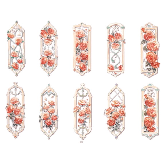 CQCYD 10 Unique Floral Bookmarks, Handmade Transparent Flower Bookmark Collection, Gift For Book Lovers Birthday Present, Decorative Reading Accessories Men Women