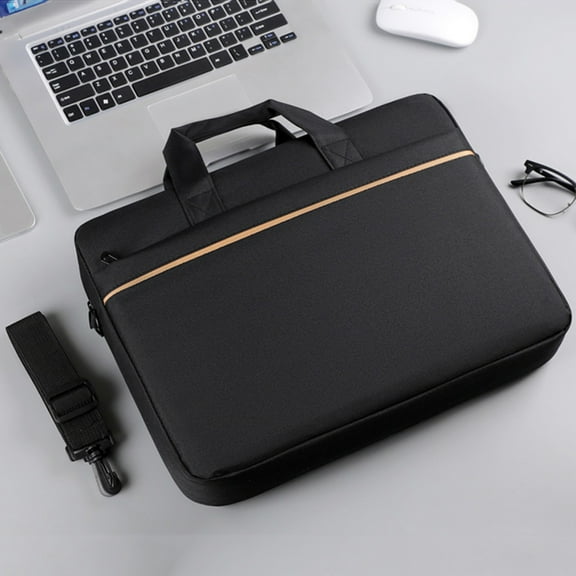 CQCYD 15-16 Inch Laptop Tote Bag for Business Casual, Lightweight Polyester Shoulder Bag, 15.75x11.81x2.76in Slim Briefcase, Zipper Closure Laptop Sleeve for Pro Air Tablet, Durable Office Work