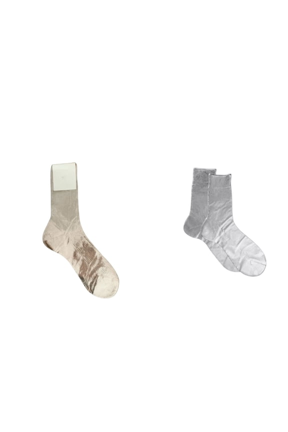 1Pcs Metallic Silk Socks for Women, Ribbed Ankle Socks, Temperature Regulating All Season Socks, Soft Everyday Socks for Daily Wear, Outdoor Activities, Work, Casual Outfits