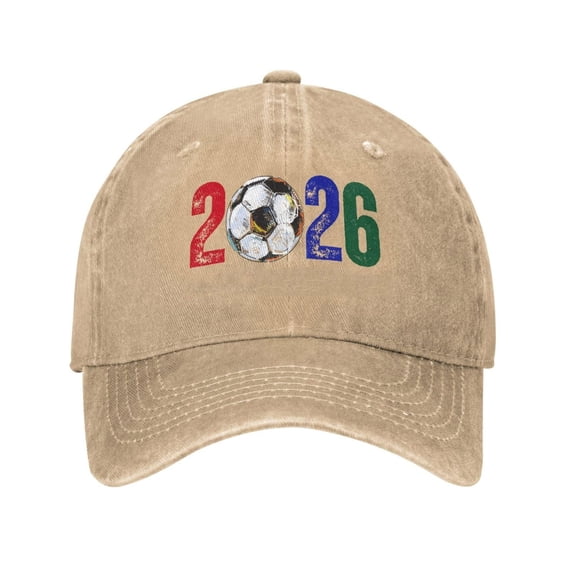 CQCYD 2026 Football Match Hat, 2026 World Cup Soccer Fan Gear, Embroidered Logo Adjustable Baseball Cap for Men Women, Casual Sports Hat for Stadium and Outdoor Activities