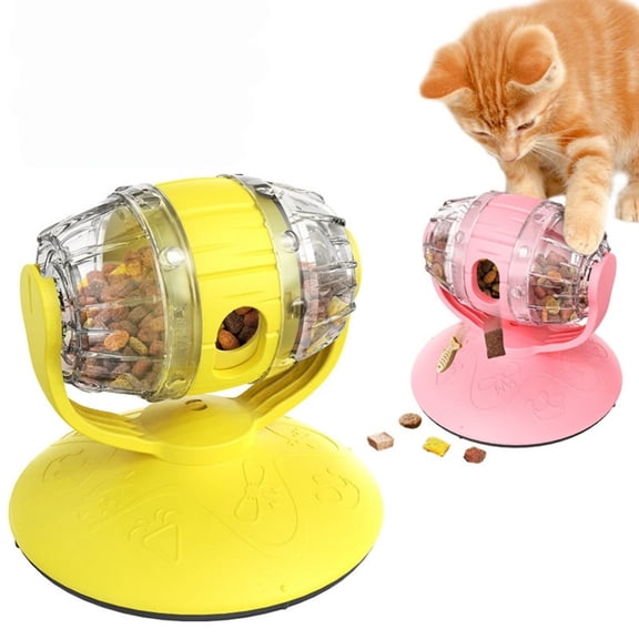 CQCYD 2Pcs PuzzleToy, Interactive Slow Feeder Cat Enrichment Activity Rotating Food Dispenser Mental Stimulation Puzzle Game For Fast Eaters Indoor Cats Kittens