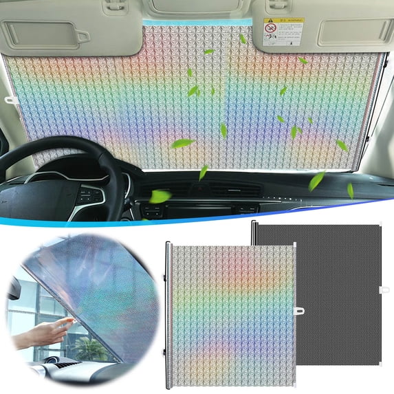 CQCYD 2Pcs Retractable Sunshade, 24x36 Inch Suction Cup Roller Blind, UV Block Room Darkening Shade, Smooth Retractable Sunshade for Balcony Bedroom and Home Office