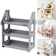 thumbnail image 1 of CQCYD 2Pcs Small House Spice Rack Kitchen Countertop Organizer, 3-Tier Desktop Storage Shelf for Spices Jars Condiments, Space-Saving Counter Rack for Kitchen Bathroom Office, Decorative Home Storage, 1 of 9