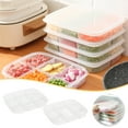 thumbnail image 1 of CQCYD 2Pcs Stackable Refrigerator Food Storage Containers, 4 Compartment Meal Prep Boxes with Lids, Airtight Fresh-Keeping Kitchen Organizer for Fruits Vegetables Meat Seafood, BPA-Free Plastic, 1 of 9
