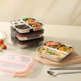 thumbnail image 1 of CQCYD 2Pcs Stainless Steel Food Storage Container, 3 Compartment Lunch Box with Lid, Odor Proof Bento Box for Office Travel Adults, 1 of 9