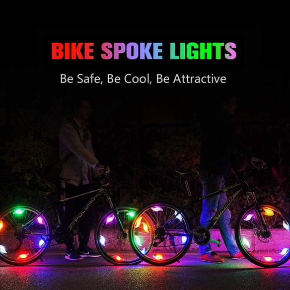 CQCYD 3Pcs 6 Pack Bike Wheel Lights, LED Spoke Lamp, Colorful Night Riding Accessory for Bicycle Tire Cycling and Visibility