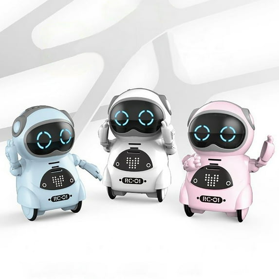 CQCYD 3Pcs Interactive Talking Robot forKids, Voice Recognition RC RobotToy, Mini Pocket Robot with Singing Dancing Storytelling Functions, Educational SmartToyGift for BoysGirls