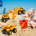 thumbnail image 1 of CQCYD 3Pcs Oversized Excavator Toy Model, Inertial Friction Powered Construction Vehicle for Adults, Plastic Engineering Truck, Desk Display Collectible, No Batteries, 1 of 9