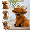 thumbnail image 1 of CQCYD 3Pcs Scottish Cow Statue, Cute Realistic Little One Calf Figurine Home Decor Highland Cattle Sculpture Farm Animal Gift Holiday Festival Decoration Display, 1 of 9