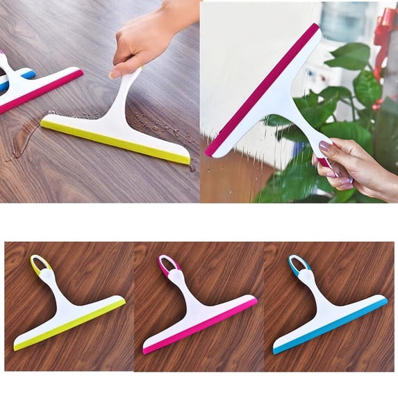 CQCYD 3Pcs Soft Glass Scraper, Window Wiper Glass Cleaner Tool Home Cleaning Kit Professional Squeegee For Car Windshield Shower Door Tiles Bathroom Mirror Household Cleaning Supplies