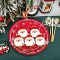 thumbnail image 1 of CQCYD under $5 16 PCS Christmas Santa Oval Paper Plates, Disposable Christmas Santa Theme Oval Paper Plate Tableware Heavy Duty Dish Tray for Xmas Holiday Party Supplies BBQ Gathering Dinner Decor, 1 of 6