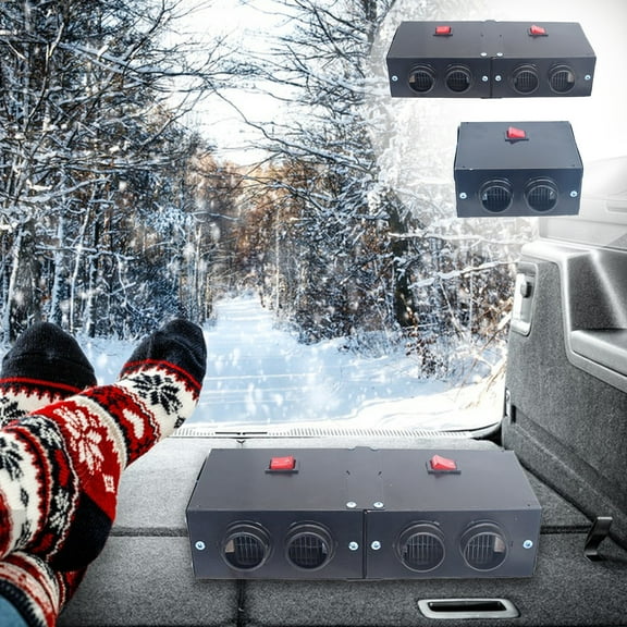 CQCYD under $5 1Pcs Car Heater, 12V Car Heater Defroster Fan, Dual Port Automotive Electric Heater, High Power Vehicle Heating Vent, Quick Defrosting Heater for Truck Van