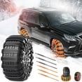 thumbnail image 1 of CQCYD under $5 2Pcs Car Tire Chains, Car Tire Snow Chains,10PC Anti Slip Chains for SUV Sedan,Winter Ice Traction Chains,Tire Snow Straps for Off Road,Emergency Winter Driving Aid, 1 of 9