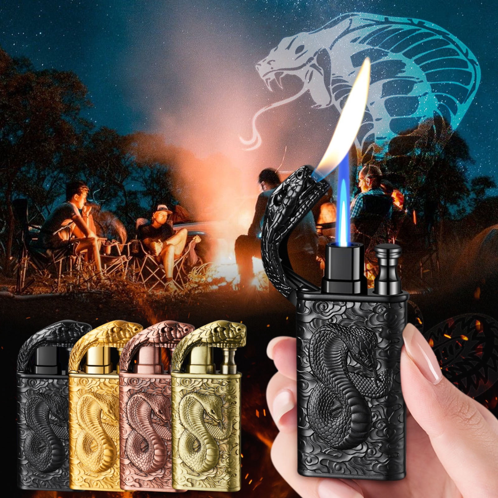 3 Pack Windproof Rope Lighters – Vintage Flint Lighter, No Gas Needed, For Camping & Survival