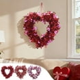 thumbnail image 1 of CQCYD under $5 3Pcs Valentine's Day Garland, Valentine's Day Heart Garland,Hanging Floral Decoration for Wedding Party,Red Heart Shaped Wreath for Anniversary,Festival Wall Decor for Engagement, 1 of 9