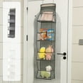 thumbnail image 1 of CQCYD under $5 4-Shelf Over The Door Hanging Pantry Organizer, Behind The Door Storage Organizer, with Clear Plastic Pockets, for Bedrooms, Closets, Bathrooms, Small Apartments, College Dorms, 1 of 9